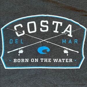 Costa Dark Gray Tee with White Logo